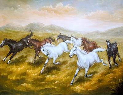 unknow artist Horses 09 China oil painting art